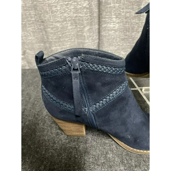 DV8 Dolce Vita Womens Ankle Boot Size 6.5 Blue Zip Block Heel Ladies Western - Picture 4 of 14